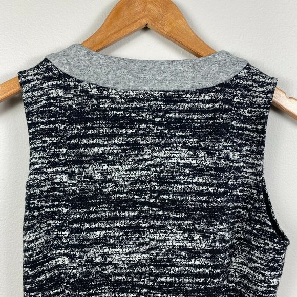 Tabitha Anthropologie Dress 6 Sheath V-Neck Pockets Gray Black Stretch - Picture 4 of 8